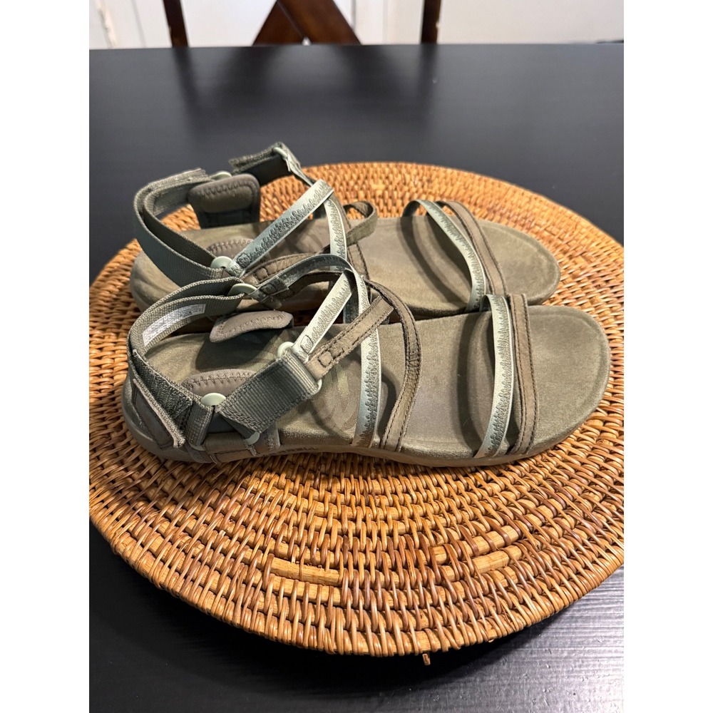Merrell Terran 3 Cush Lattice Sandals Olive‎ Green Womens 10 Hiking Sandals